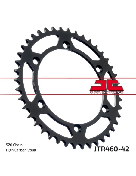 corona moto jt sprockets de acero de 42 dientes jtr460 42
