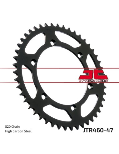corona moto jt sprockets de acero de 47 dientes jtr460 47