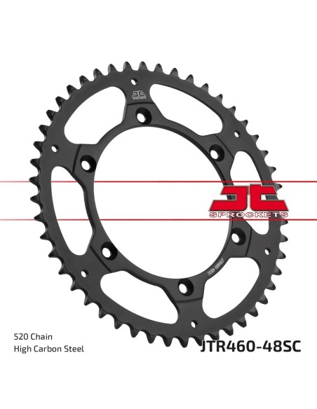 corona moto jt sprockets 520 48 dientes autolimpiable jtr460 48sc