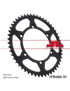 corona moto jt sprockets de acero de 51 dientes jtr460 51