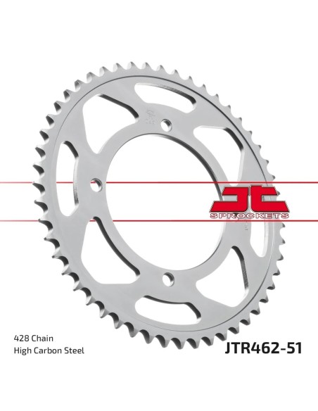 corona moto jt sprockets de acero de 51 dientes jtr462 51