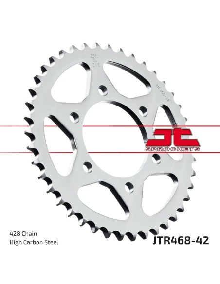 corona moto jt sprockets de acero de 42 dientes jtr468 42