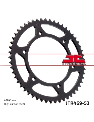 corona moto jt sprockets de acero de 53 dientes jtr469 53
