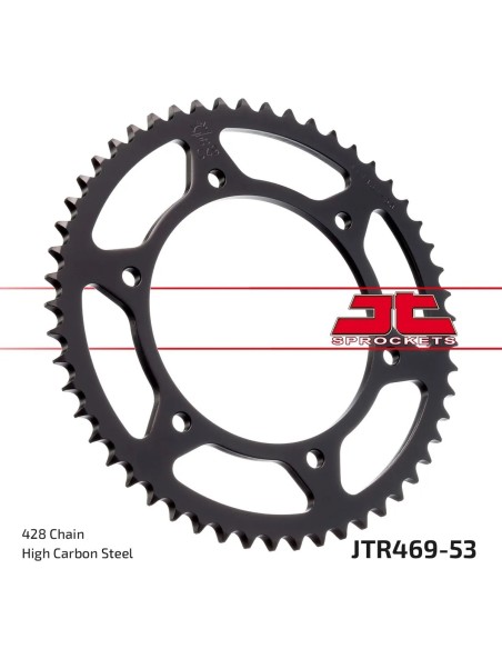 corona moto jt sprockets de acero de 53 dientes jtr469 53