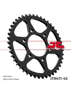 corona moto jt sprockets de acero de 45 dientes jtr471 45