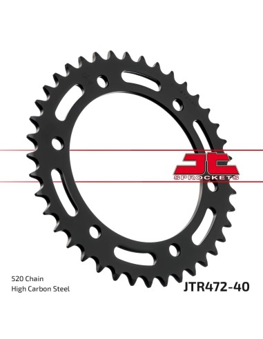 corona moto jt sprockets de acero de 40 dientes jtr472 40