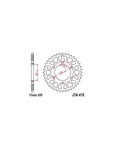 corona de aluminio moto 45 dientes 47845aljts