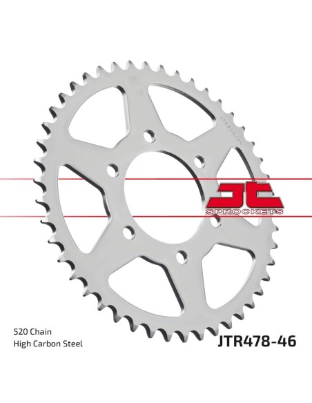 corona moto jt sprockets de acero de 46 dientes jtr478 46