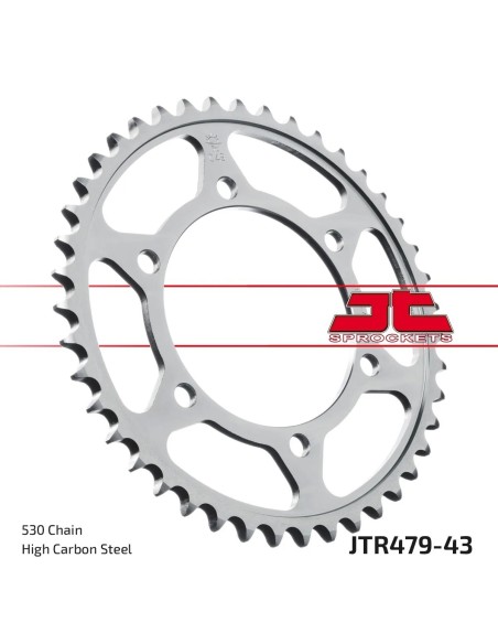 corona moto jt sprockets de acero de 43 dientes jtr479 43