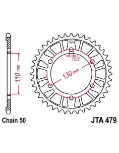 corona moto jt sprockets de acero de 45 dientes jtr479 45