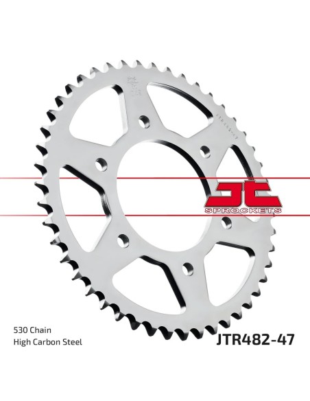corona moto jt sprockets de acero de 47 dientes jtr482 47