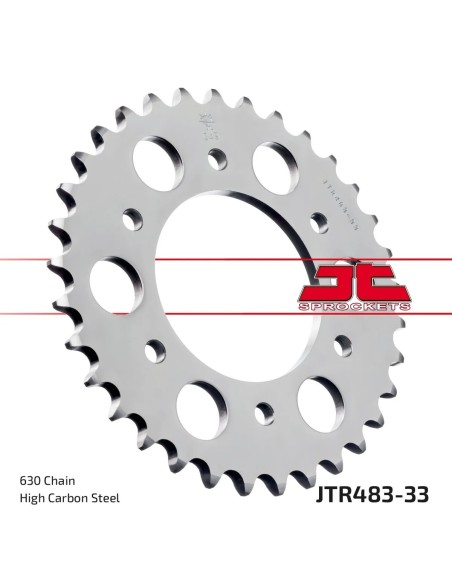 corona moto jt sprockets de acero de 33 dientes jtr483 33