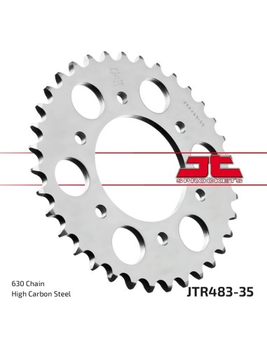 corona moto jt sprockets de acero de 35 dientes jtr483 35