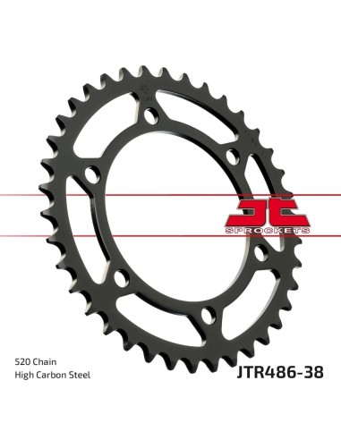 corona moto jt sprockets de acero de 38 dientes jtr486 38