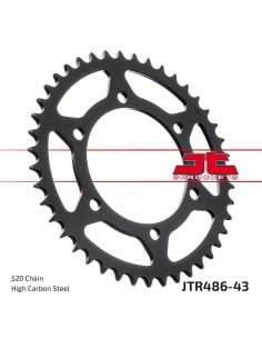 corona moto jt sprockets de acero de 43 dientes jtr486 43