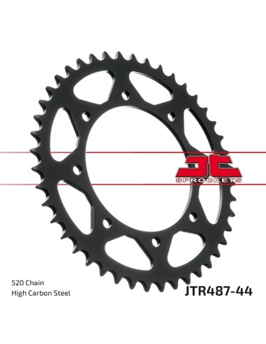 corona moto jt sprockets de acero de 44 dientes jtr487 44