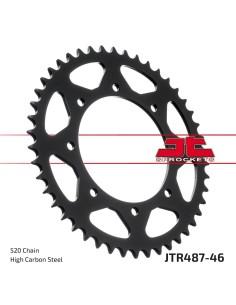 corona moto jt sprockets de acero de 46 dientes jtr487 46