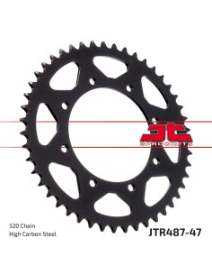 corona moto jt sprockets de acero de 47 dientes jtr487 47