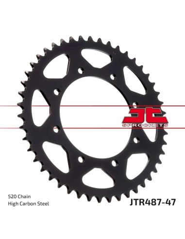 corona moto jt sprockets de acero de 47 dientes jtr487 47