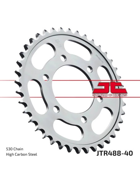 corona moto jt sprockets de acero de 40 dientes jtr488 40