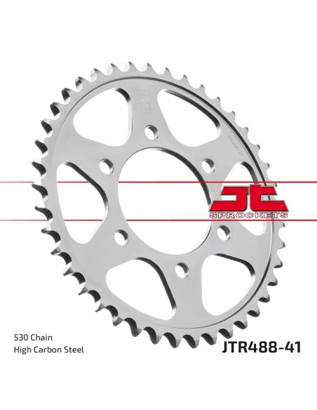 corona moto jt sprockets de acero de 41 dientes jtr488 41