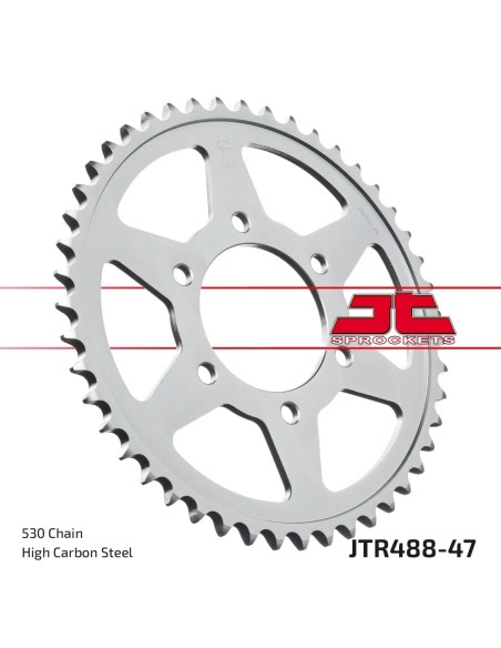 corona moto jt sprockets de acero de 47 dientes jtr488 47