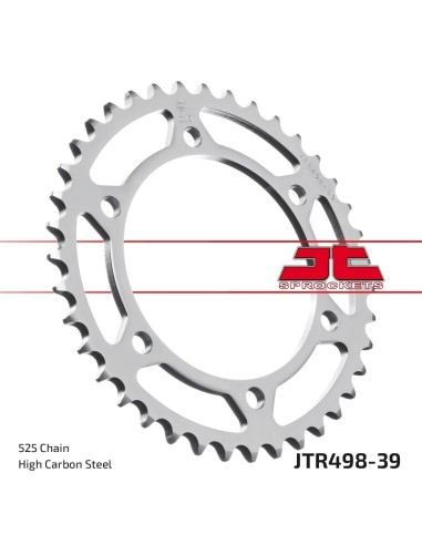 corona moto jt sprockets de acero de 39 dientes jtr498 39