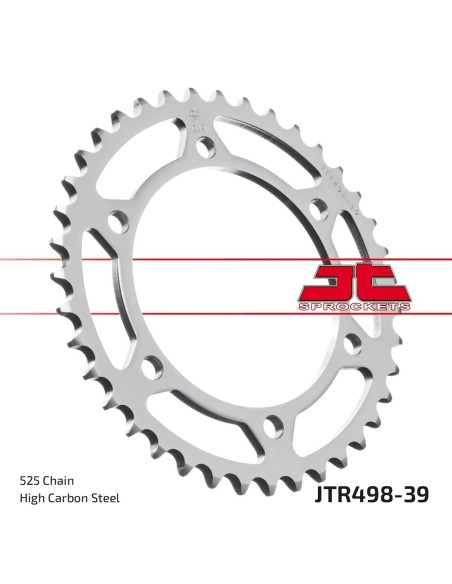 corona moto jt sprockets de acero de 39 dientes jtr498 39