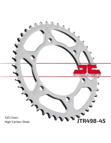 corona moto jt sprockets de acero de 45 dientes jtr498 45