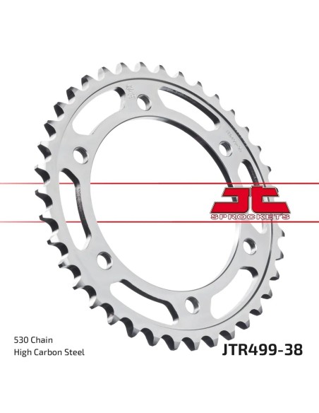 corona moto jt sprockets de acero de 38 dientes jtr499 38