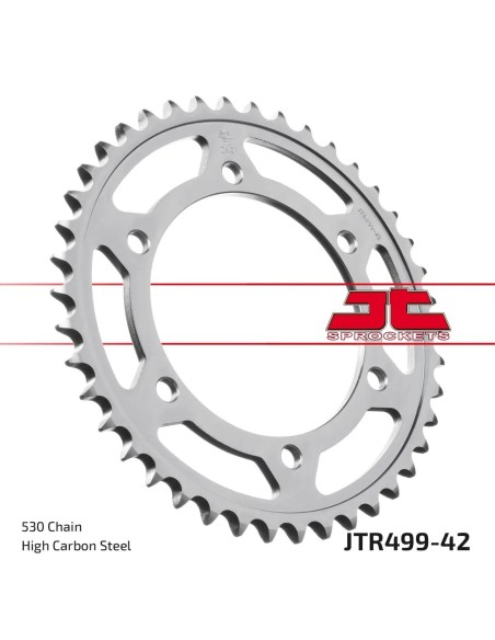 corona moto jt sprockets de acero de 42 dientes jtr499 42