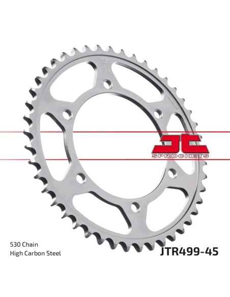 corona moto jt sprockets de acero de 45 dientes jtr499 45