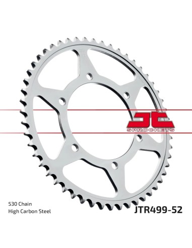 corona moto jt sprockets de acero de 52 dientes jtr499 52