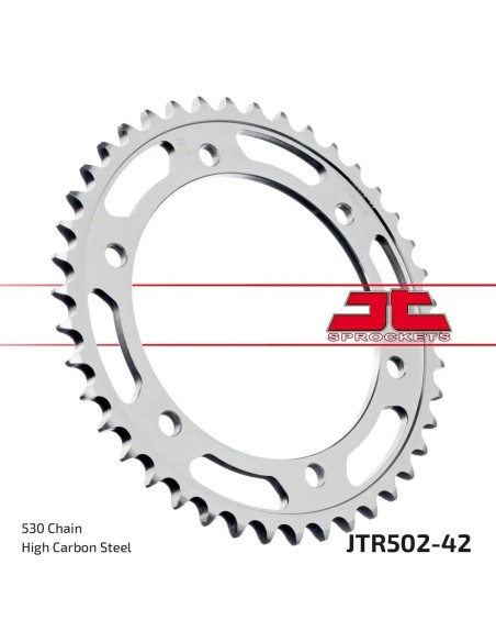 corona moto jt sprockets de acero de 42 dientes jtr502 42