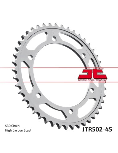 corona moto jt sprockets de acero de 45 dientes jtr502 45