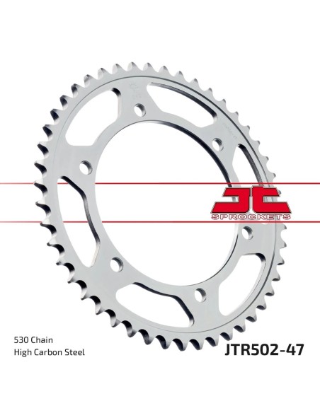 corona moto jt sprockets de acero de 47 dientes jtr502 47