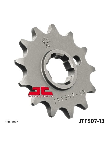 pinon de moto jt sprockets acero 13 dientes p 520 jtf507 13
