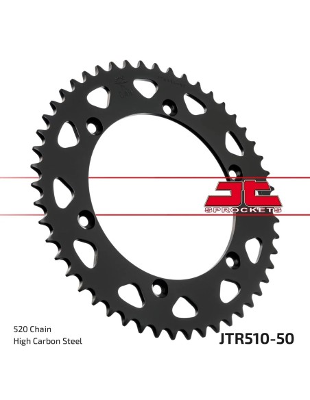 corona moto jt sprockets de acero de 50 dientes jtr510 50