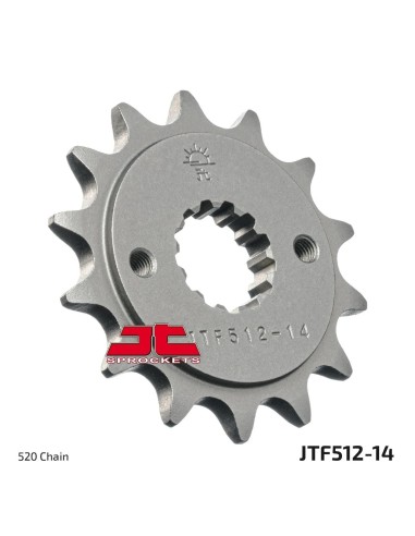 pinon de moto jt sprockets acero 14 dientes p 520 jtf512 14