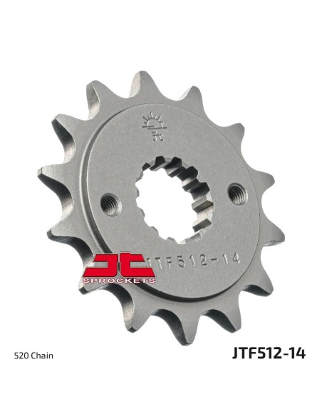 pinon de moto jt sprockets acero 14 dientes p 520 jtf512 14