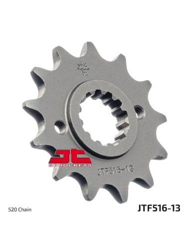 pinon de moto jt sprockets acero 13 dientes p 520 jtf516 13