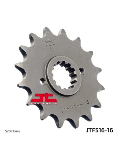 pinon de moto jt sprockets acero 16 dientes p 520 jtf516 16