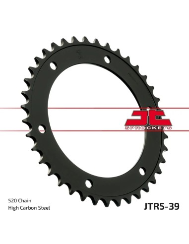 corona moto jt sprockets de acero de 39 dientes jtr5 39