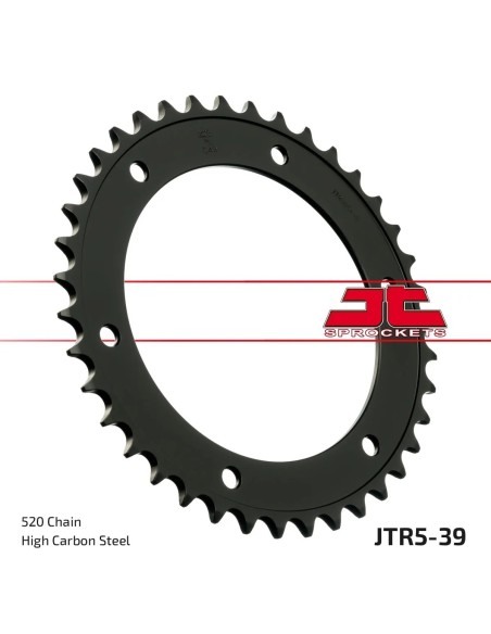 corona moto jt sprockets de acero de 39 dientes jtr5 39