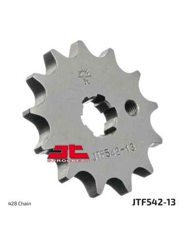 pinon de moto jt sprockets acero 13 dientes p 428 jtf542 13