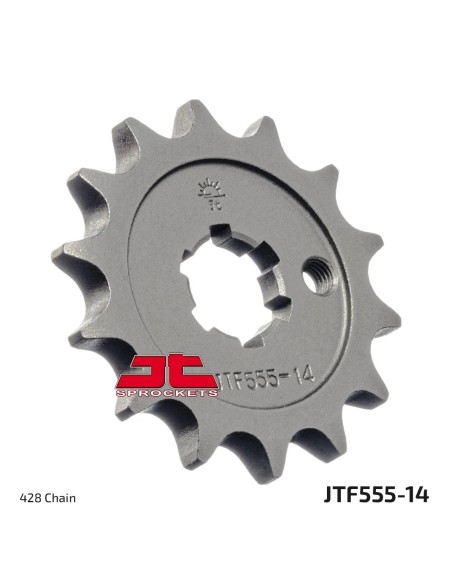 pinon de moto jt sprockets acero 14 dientes p 428 jtf555 14