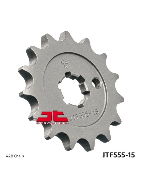 pinon de moto jt sprockets acero 15 dientes p 428 jtf555 15