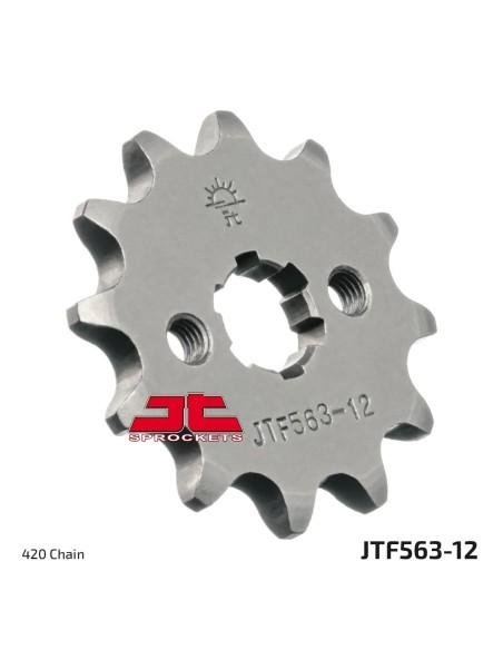 pinon de moto jt sprockets acero 12 dientes p 420 jtf563 12