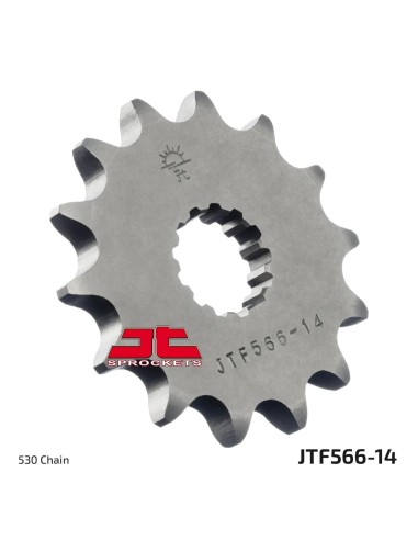 pinon de moto jt sprockets acero 14 dientes p 530 jtf566 14