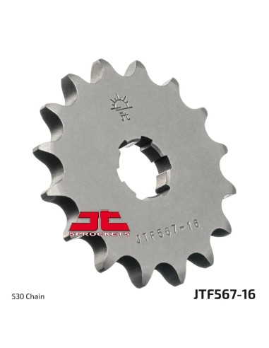 pinon de moto jt sprockets acero 16 dientes p 530 jtf567 16
